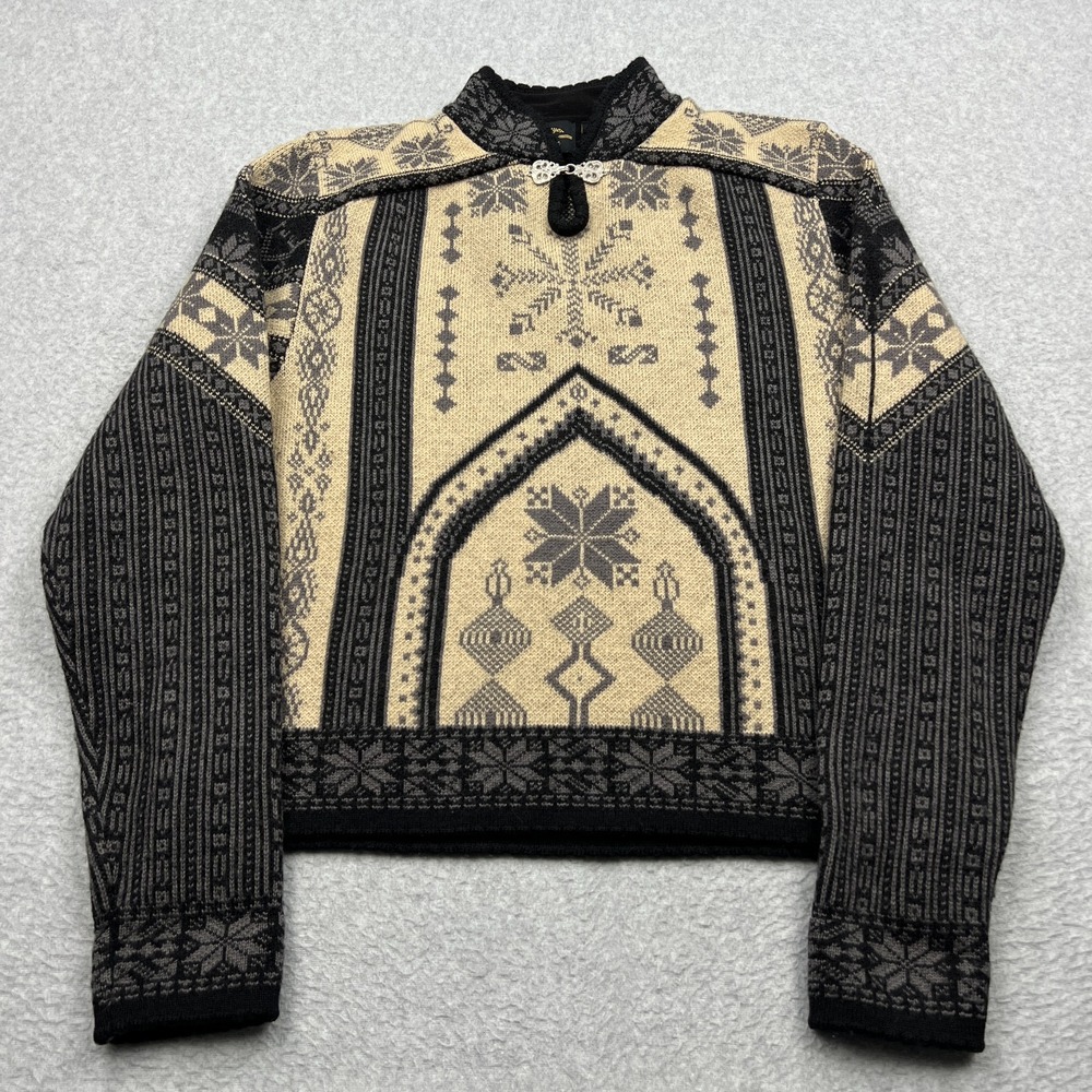 Obermeyer Sweater Women's Medium Fair Isle Multi 100% Wool Nordic Snowflake Ski